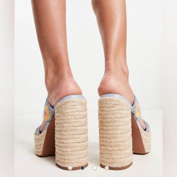 ASOS Platform Sandals Colorful Floral - Picture 2 of 8